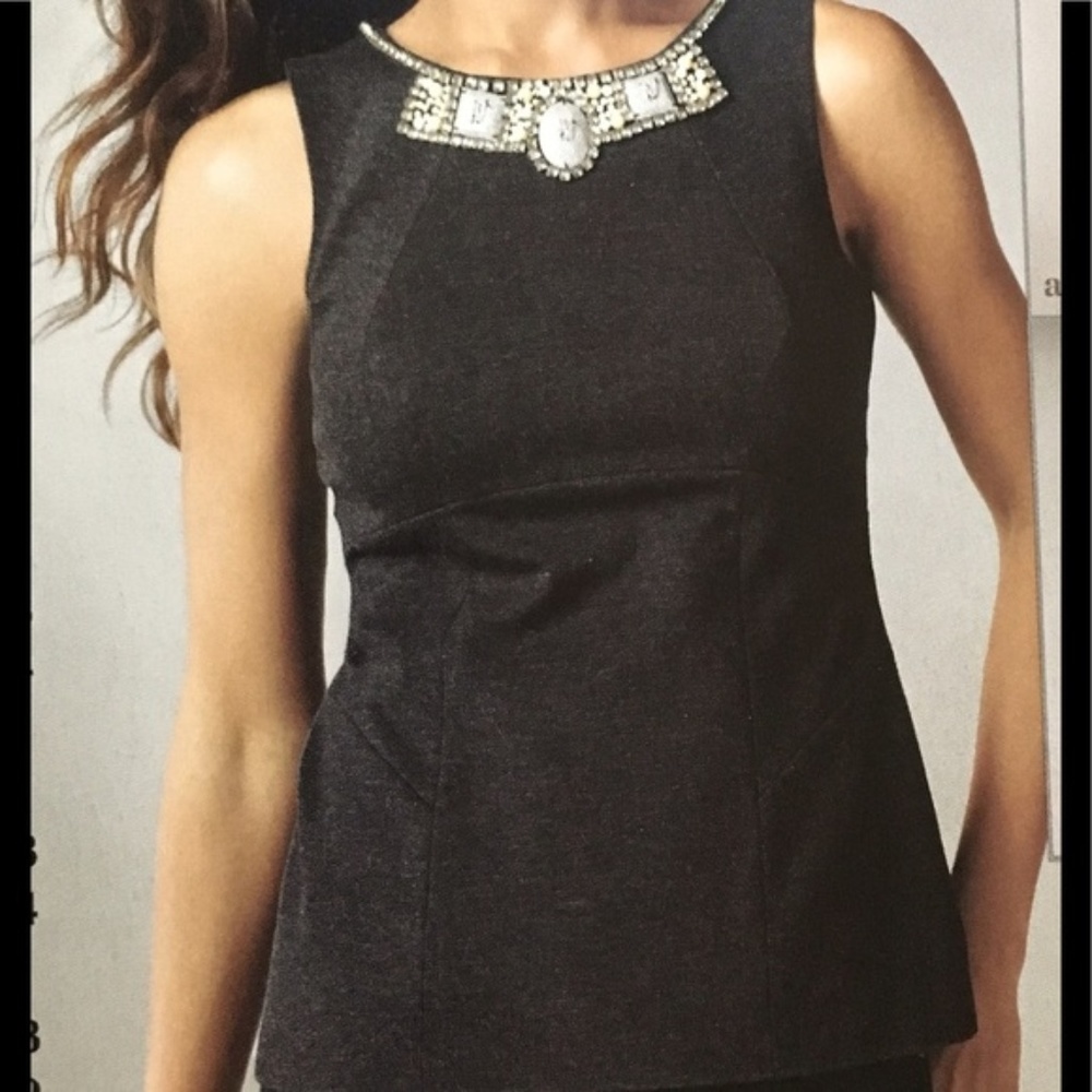 Women’s CAbi Glitz Shell - ponte knit gray 4